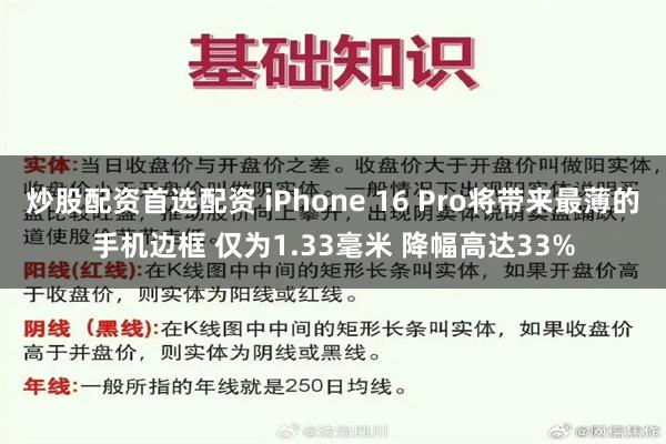 炒股配资首选配资 iPhone 16 Pro将带来最薄的手机边框 仅为1.33毫米 降幅高达33%