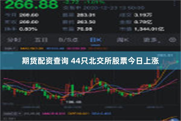 期货配资查询 44只北交所股票今日上涨