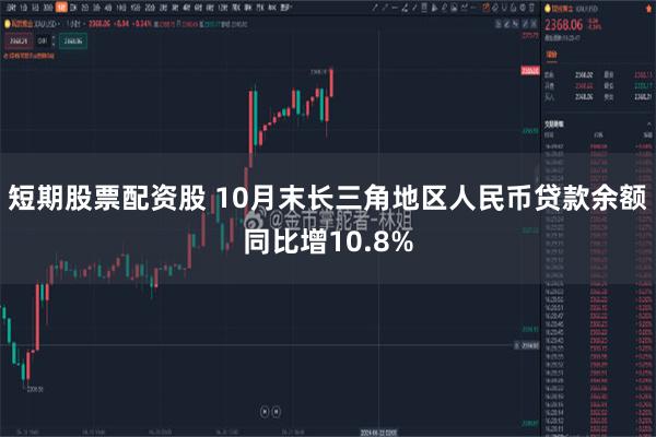 短期股票配资股 10月末长三角地区人民币贷款余额同比增10.8%