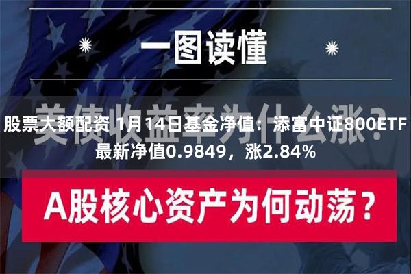 股票大额配资 1月14日基金净值：添富中证800ETF最新净值0.9849，涨2.84%